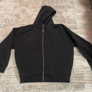 Black Brandy Melville oversized zipup hoodie